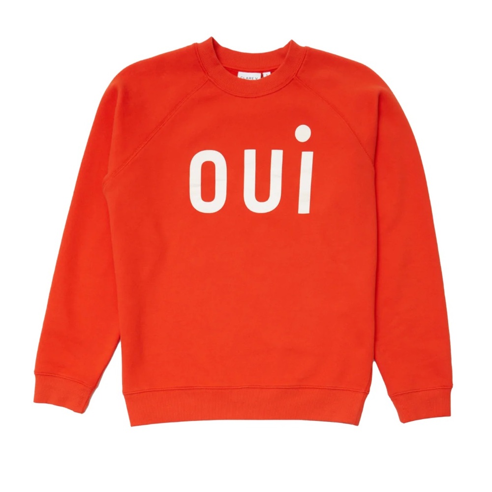 Clare V Sweatshirt in Blood Orange